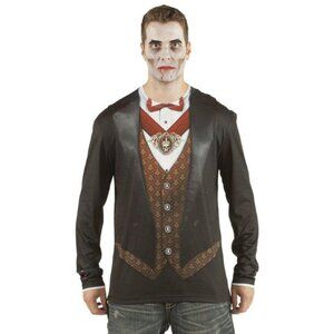 Faux Real Men's Sublimation Vampire Halloween Scary Costume Outfit Size XL